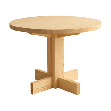 001 Dining Table dining table - Matte oil-waxed pine, Ø100x74 cm - Vaarnii