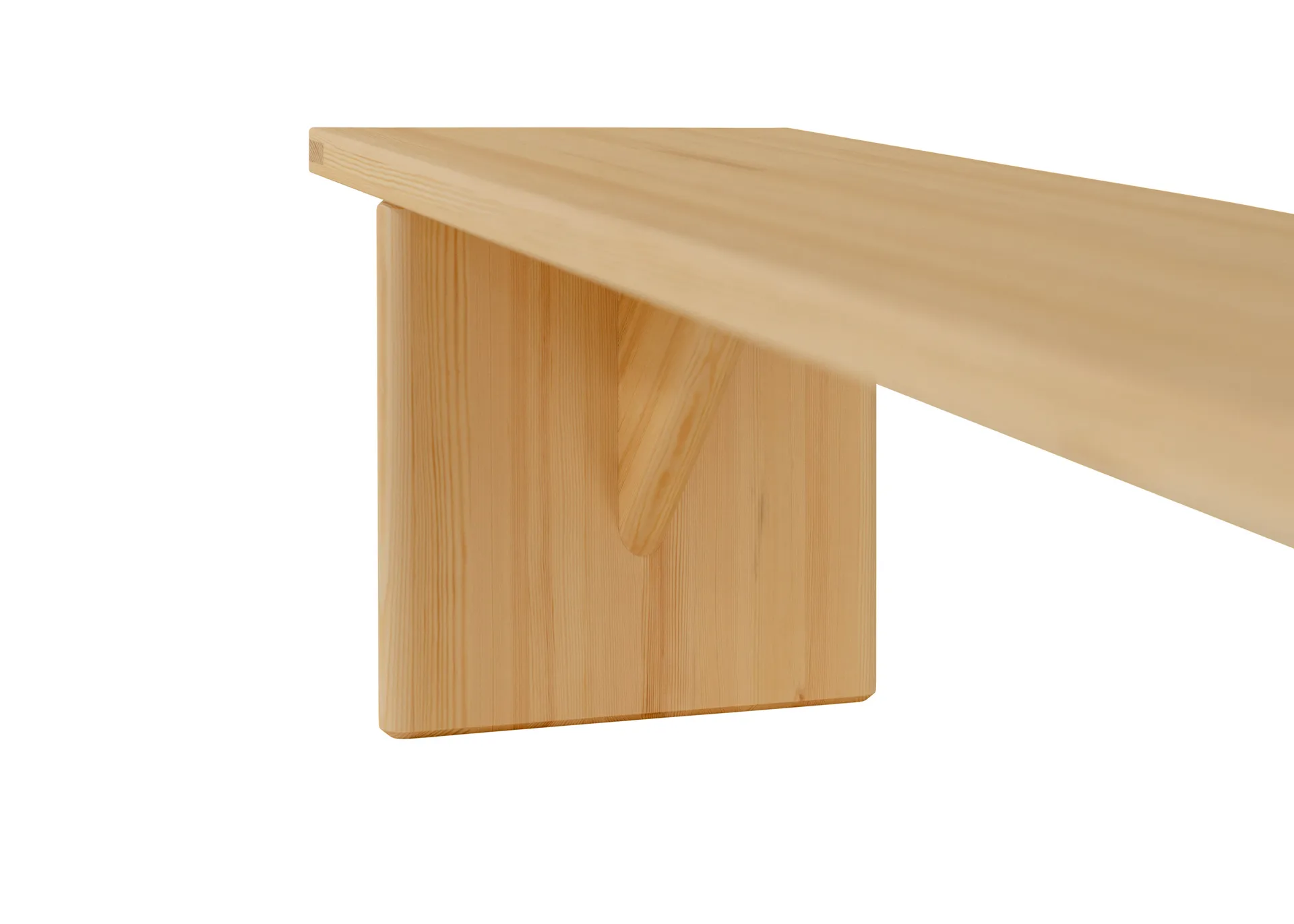 012 Kolmio Bench bench, Matte oil-waxed pine, 176x42x45 cm Vaarnii