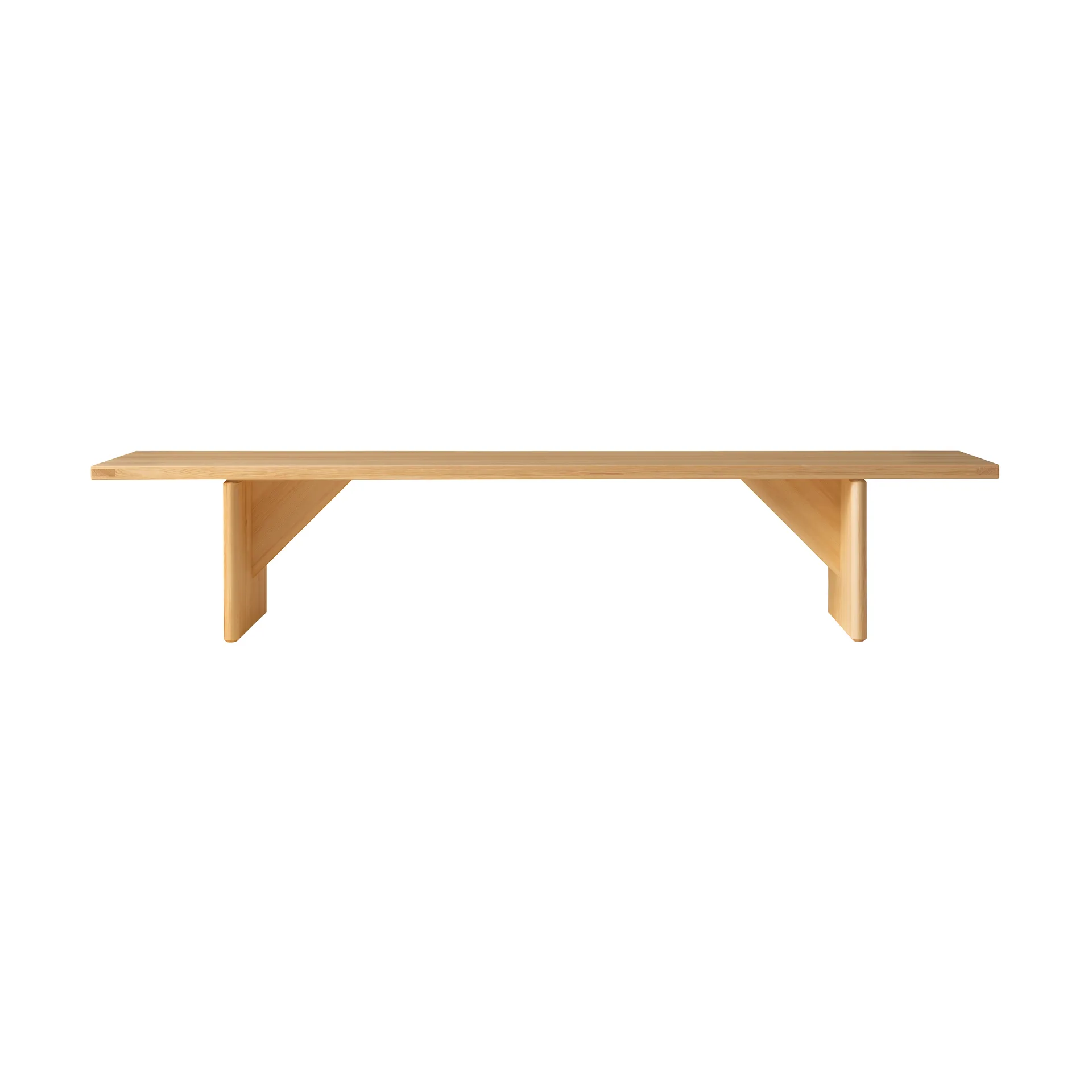 012 Kolmio Bench bench, Matte oil-waxed pine, 227x42x45 cm Vaarnii