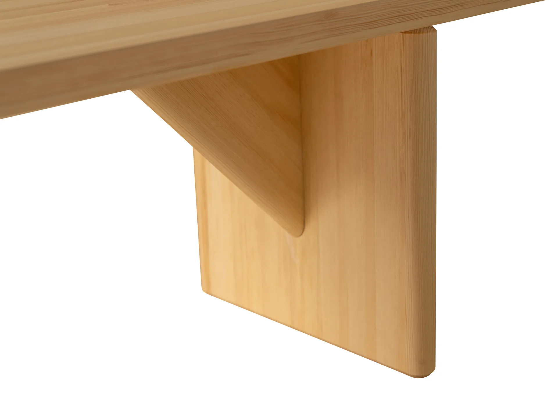 012 Kolmio Bench bench, Matte oil-waxed pine, 227x42x45 cm Vaarnii