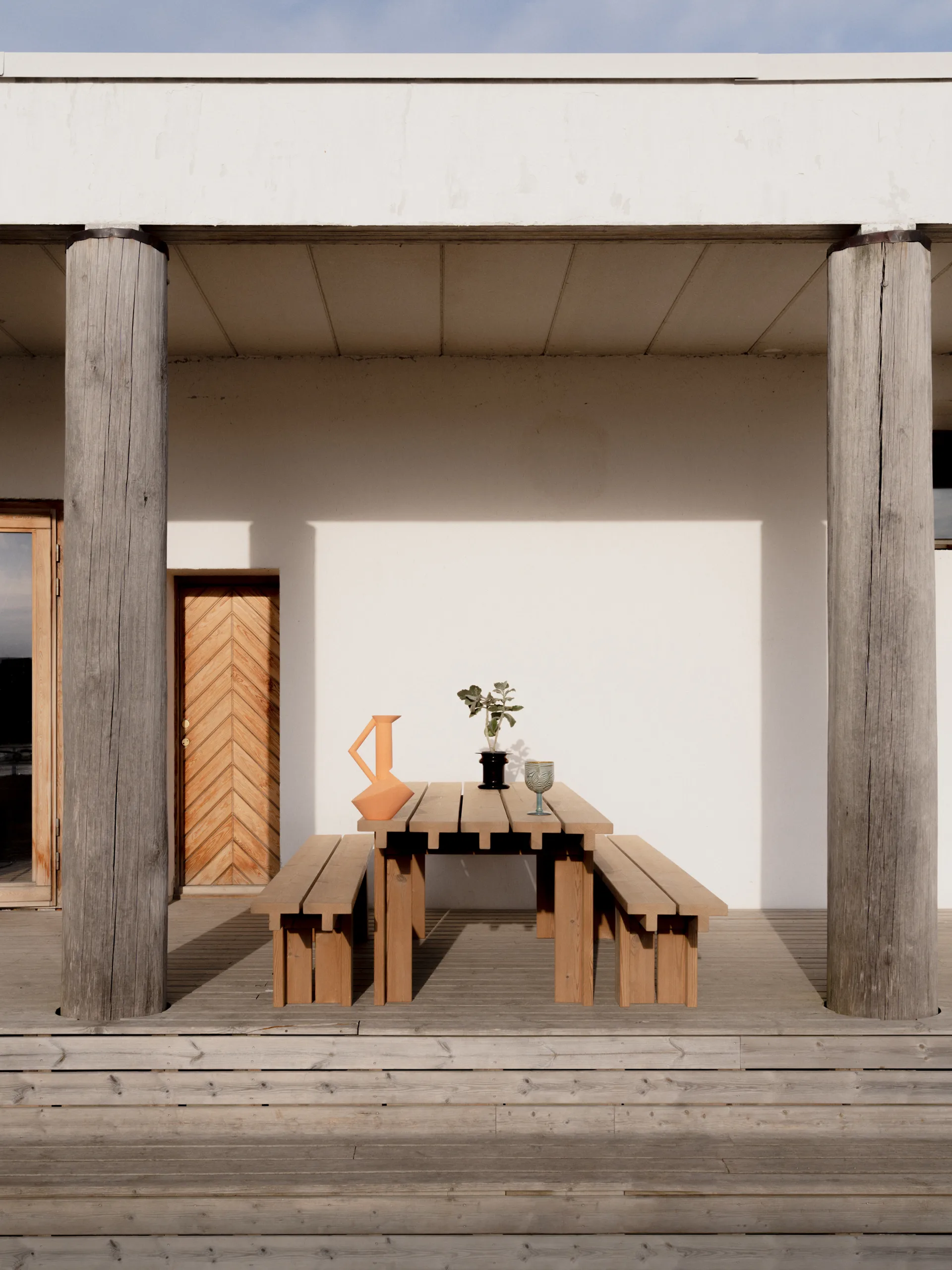 013 Osa Outdoor Bench bench, Thermally treated pine, 182x37x49 cm Vaarnii