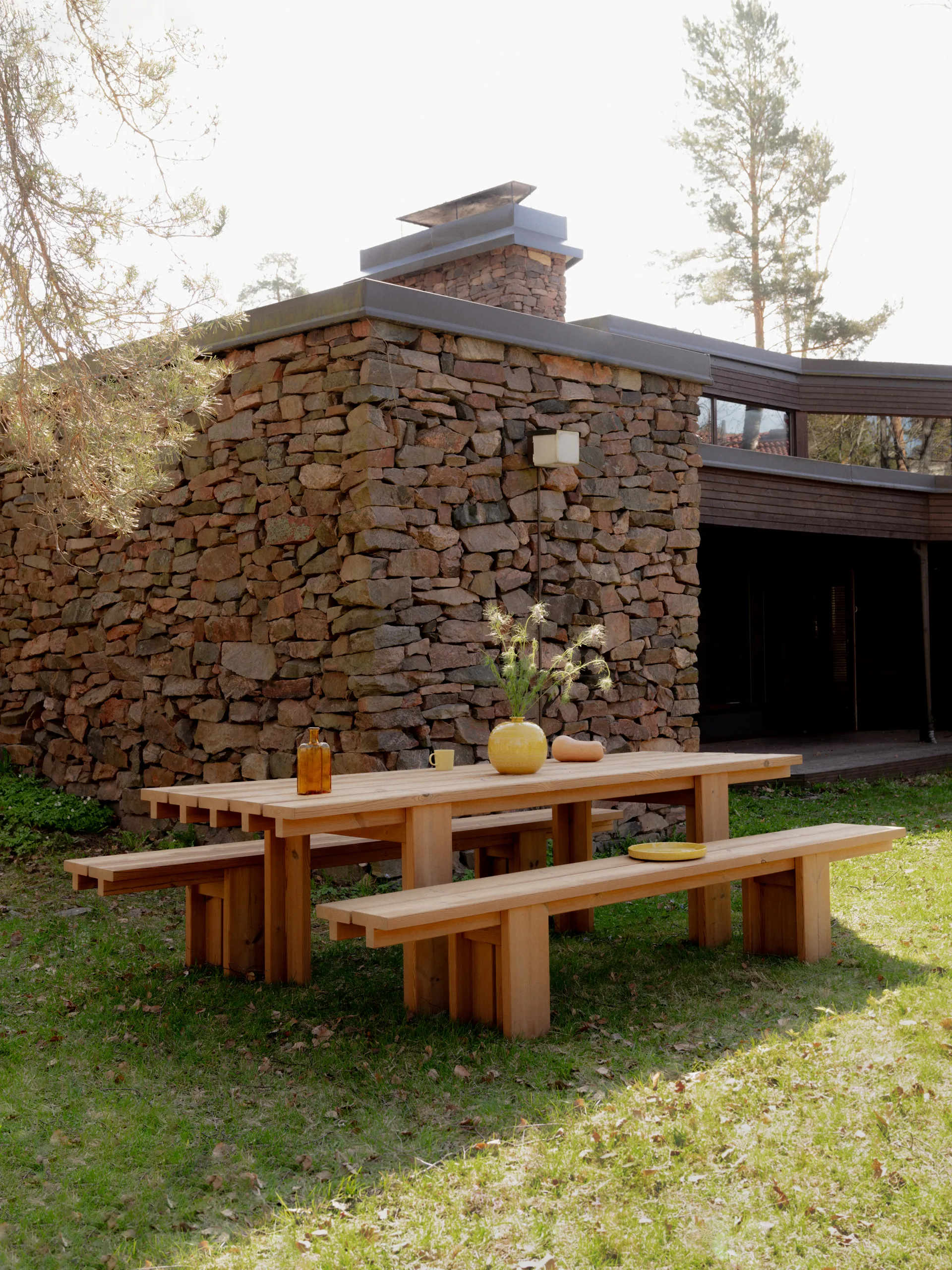 013 Osa Outdoor Table, Thermally treated pine, 182x75x78 cm Vaarnii