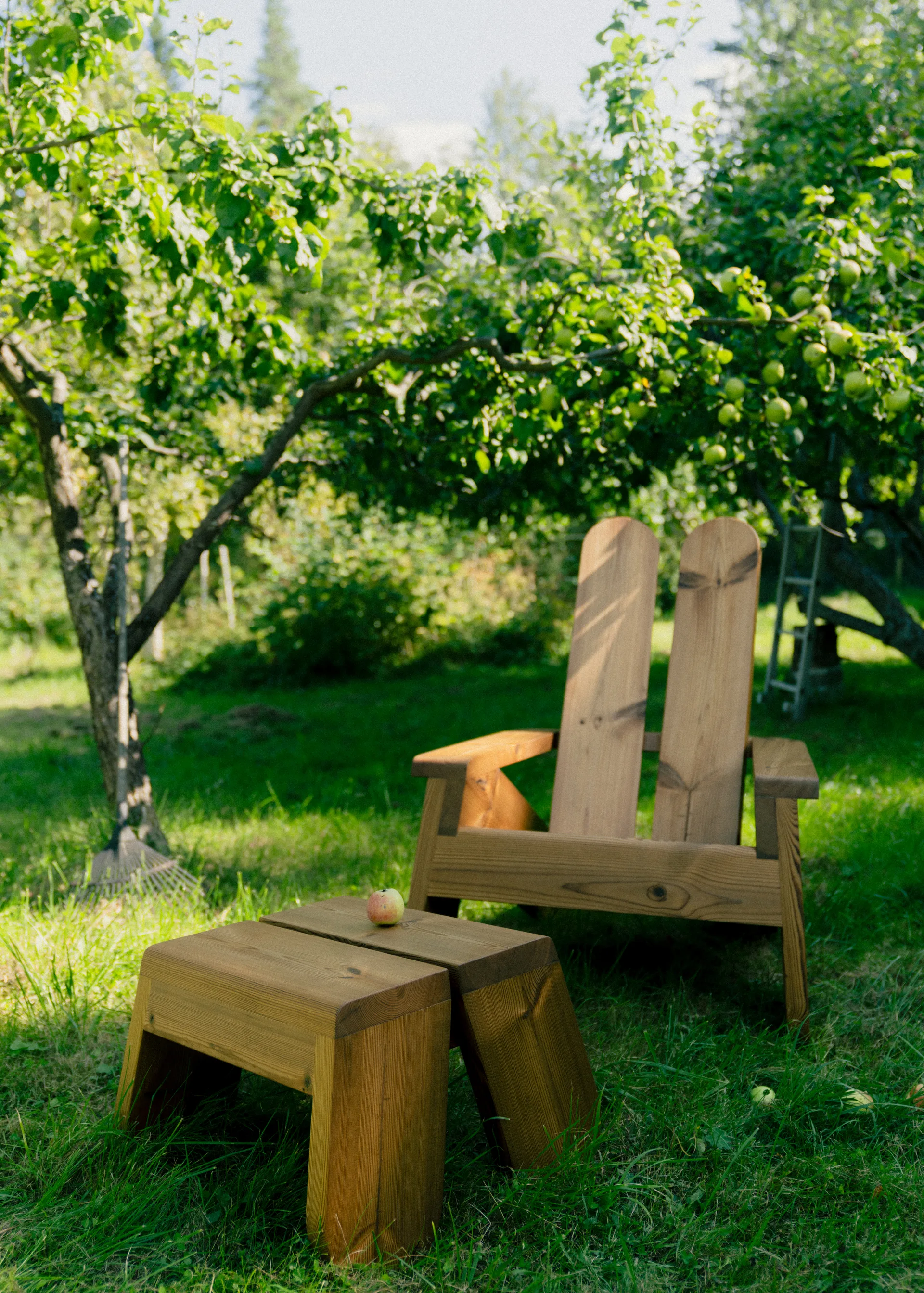 015 Peace Outdoor Foot Stool footstool, Thermally treated pine Vaarnii