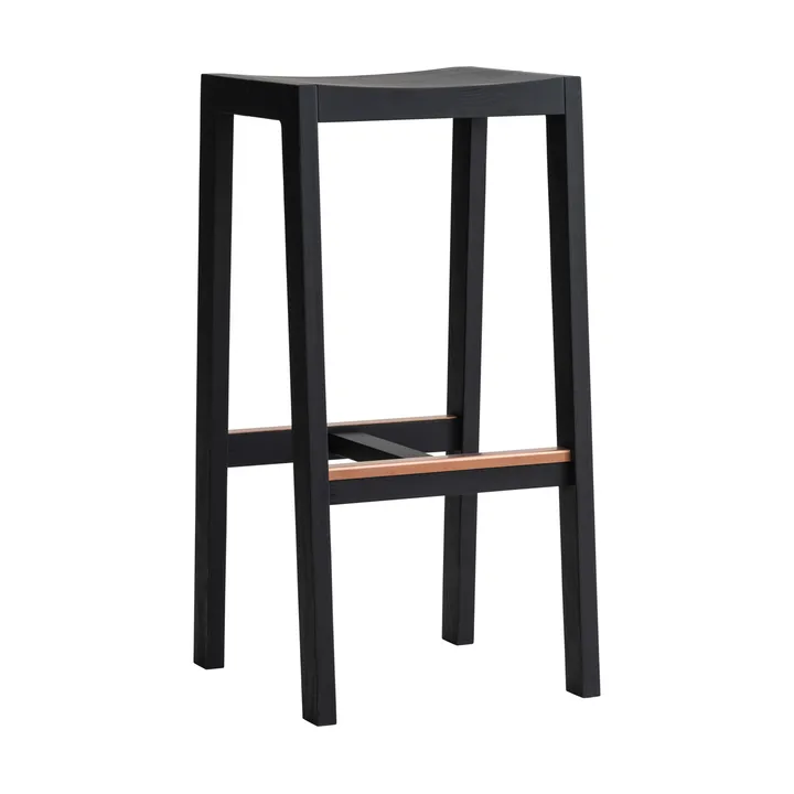 016 Maasto Bar Stool bar stool - Black-stained pine, 75 cm - Vaarnii