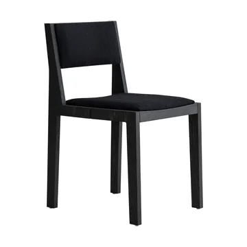 016 Maasto Dining Chair chair - Black-stained pine, front-upholstered in black - Vaarnii