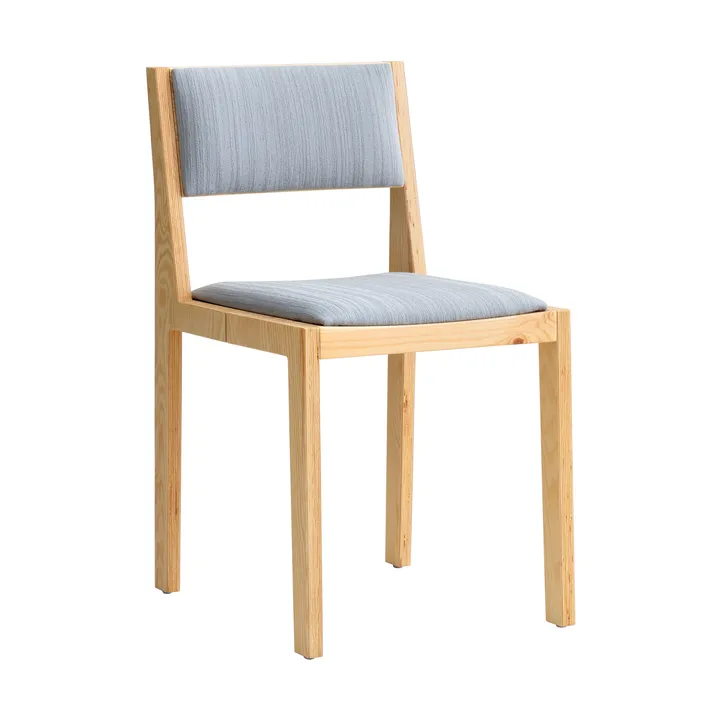 016 Maasto Dining Chair chair - Matte oil-waxed pine, front-sided in gray - Vaarnii