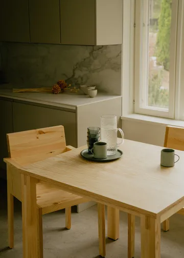 016 Maasto Table - Matte oil-waxed pine, 90x90x75 cm - Vaarnii