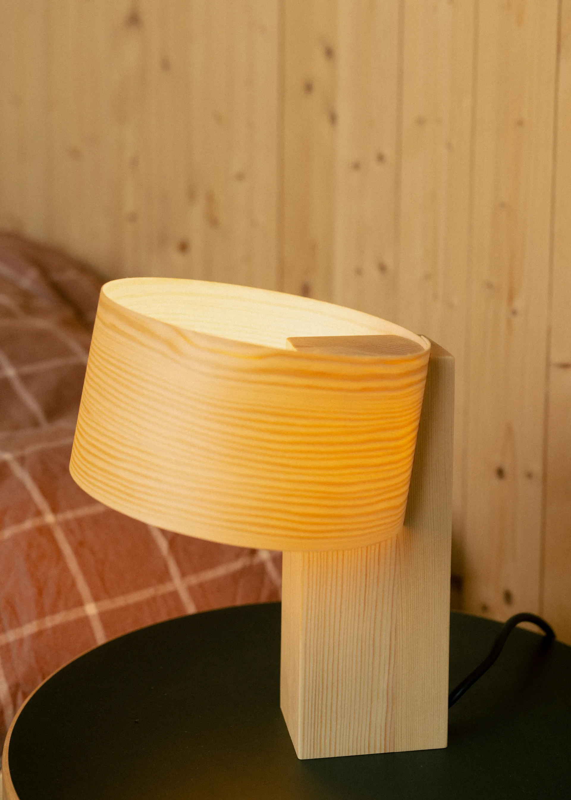 018 Hoop Table Lamp table lamp, Matte oil-waxed pine, 23 cm Vaarnii