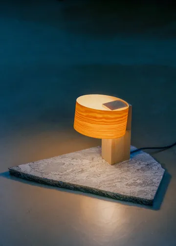 018 Hoop Table Lamp table lamp - Matte oil-waxed pine, 23 cm - Vaarnii