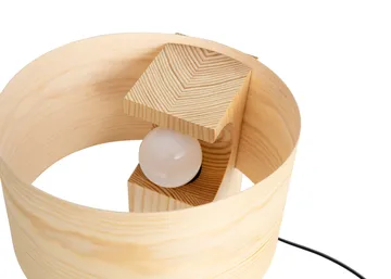 018 Hoop Table Lamp table lamp - Matte oil-waxed pine, 34 cm - Vaarnii