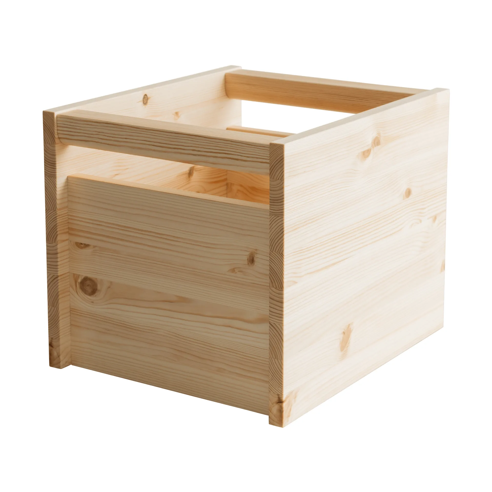 020 Koppa Crate storage box, Oil-waxed pine, large 38x43x36 cm Vaarnii