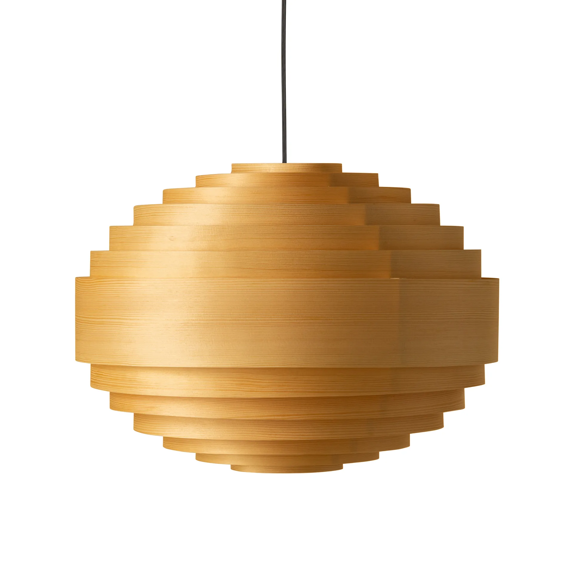 1002 Hans Pendant pendant, Matte oil-waxed pine, Ø46 cm Vaarnii