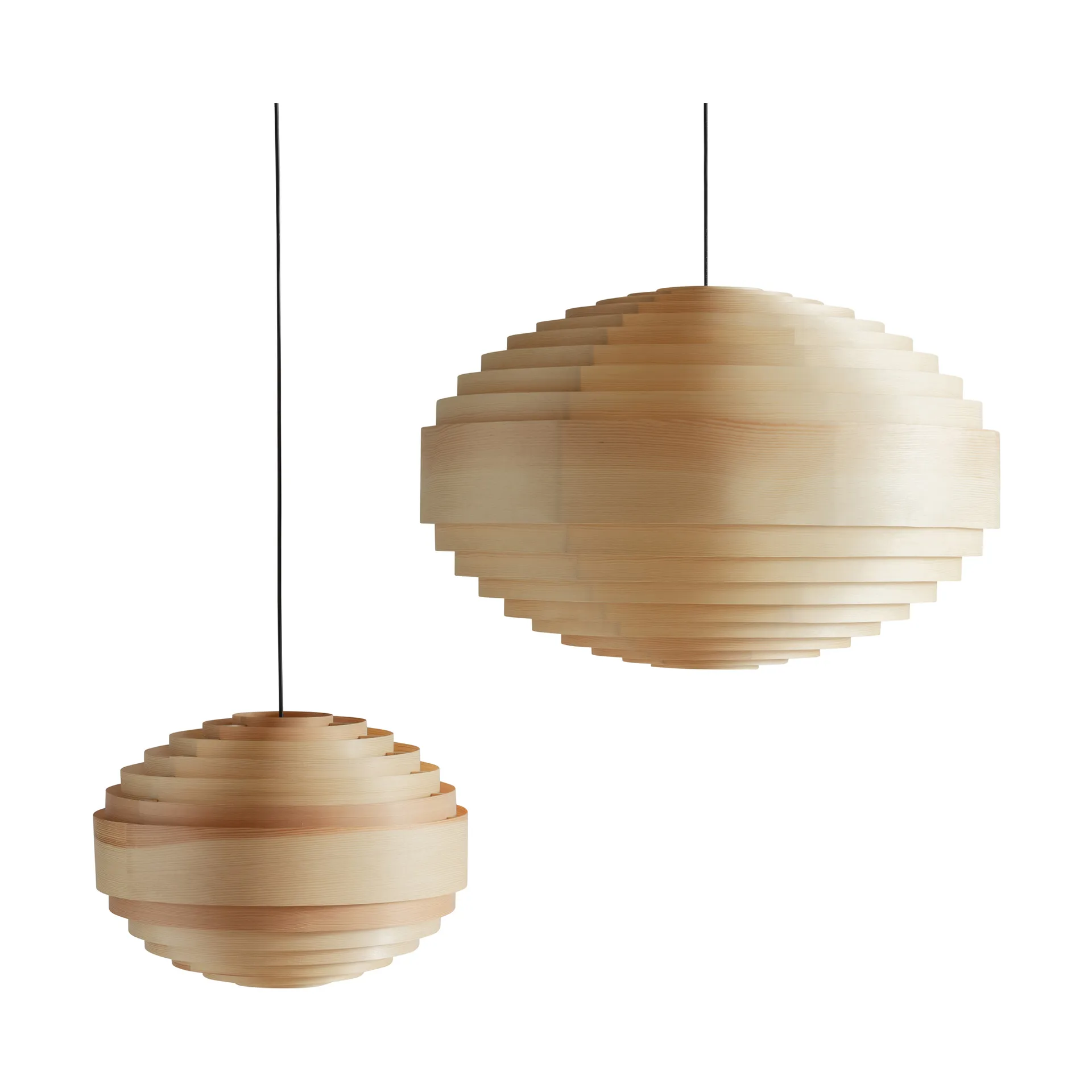 1002 Hans Pendant pendant, Matte oil-waxed pine, XL Ø70 cm Vaarnii