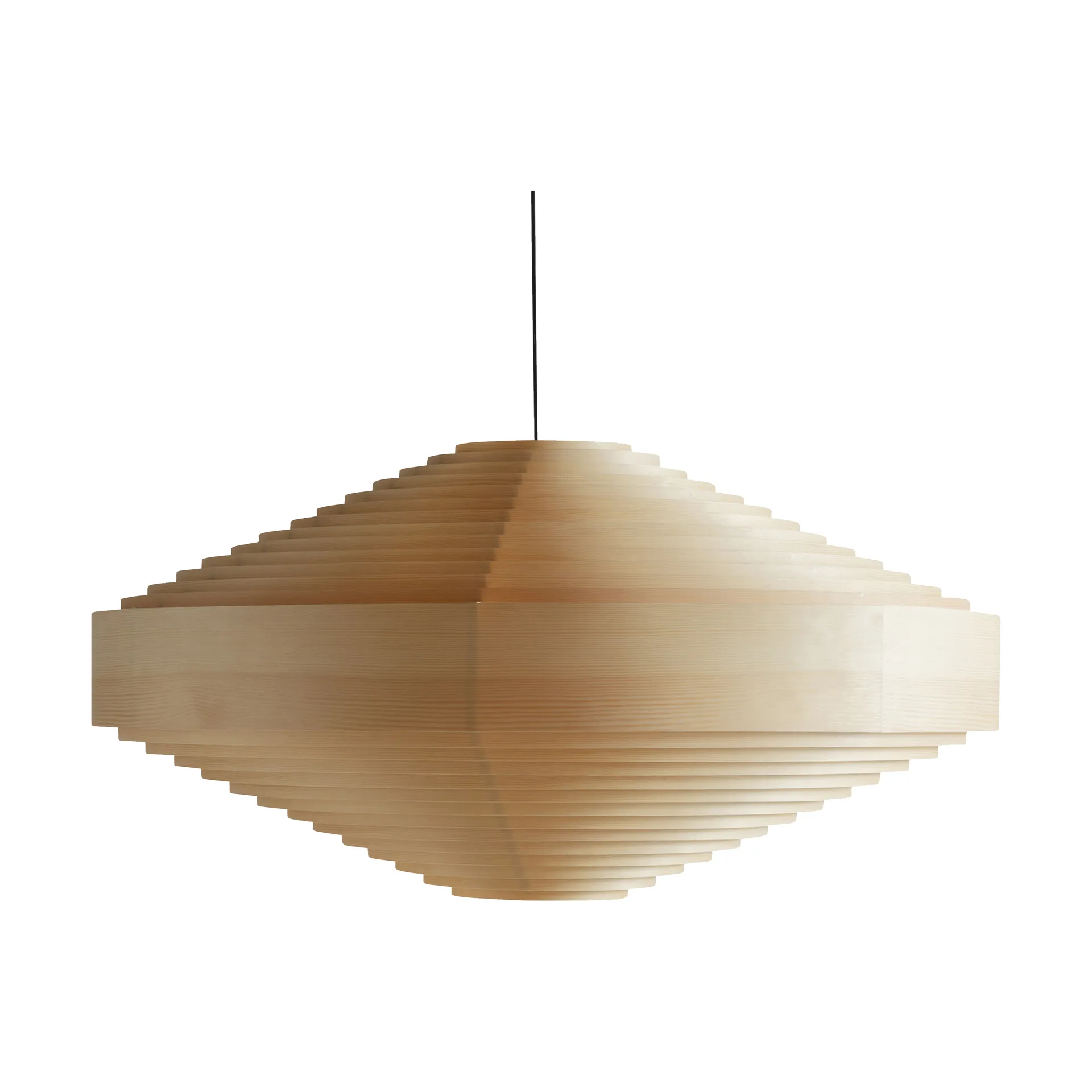 1003 Hans Pendant pendant, Matt oil-waxed pine, XL Ø90 cm Vaarnii
