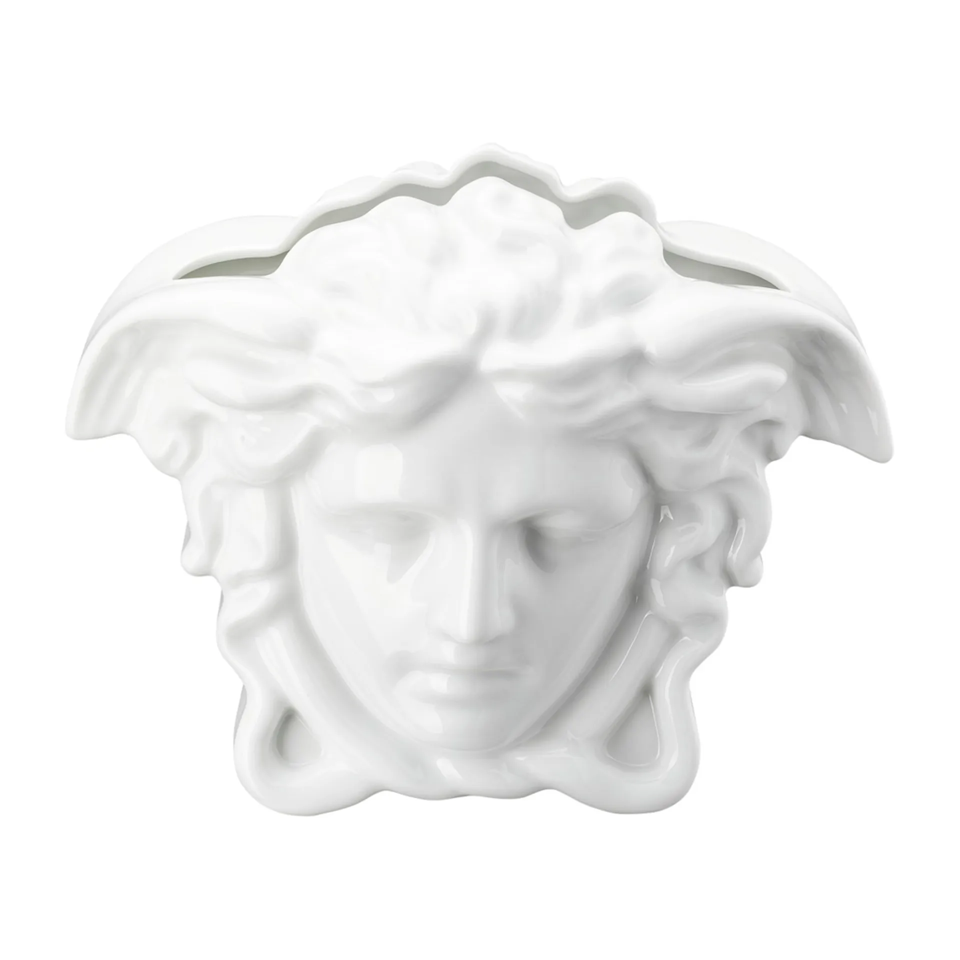 Versace Medusa Grande vase 21 cm, White Versace