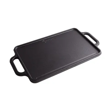 Cast iron reversible griddle 21x33 cm - Black - Victoria
