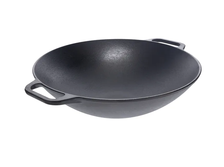 Cast iron wok pan 36 cm - Black - Victoria