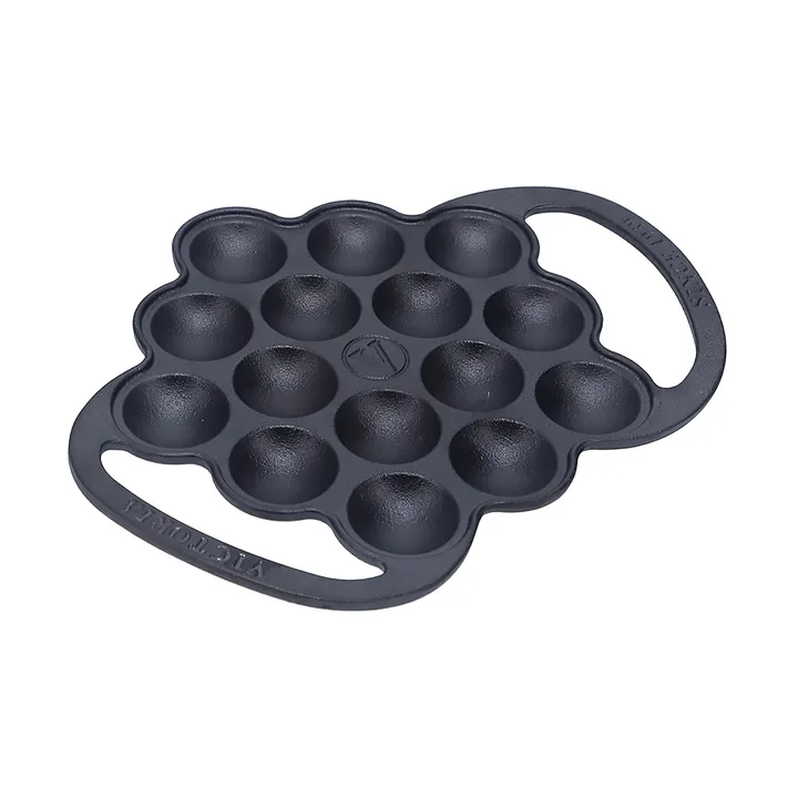 Enameled cast iron poffertjes and mini pancake pan - 28.7x22.2 cm - Victoria