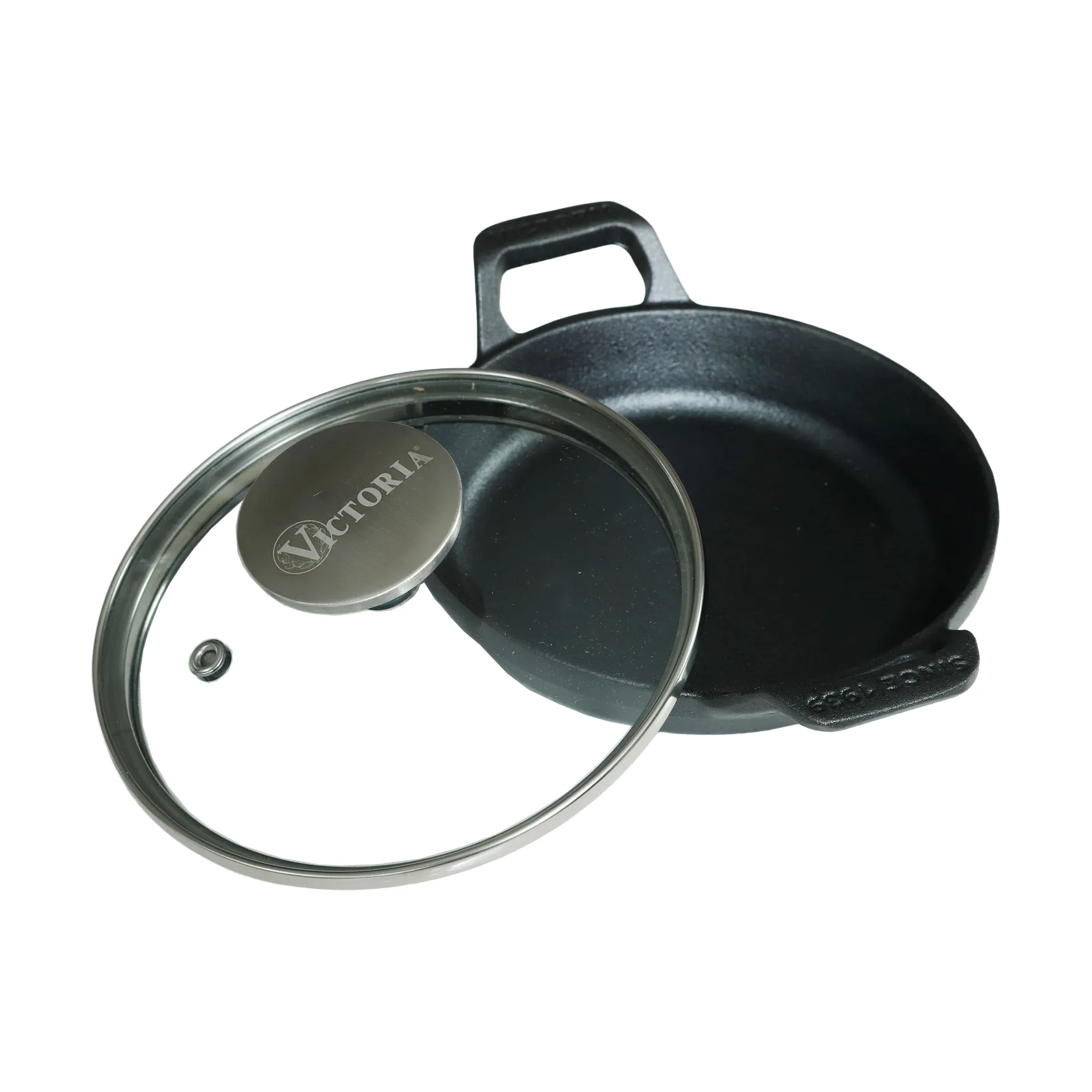 Mini round casserole with glass lid enamelled cast iron, Ø14 cm Victoria