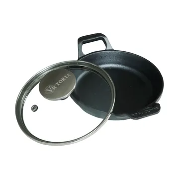 Mini round casserole with glass lid enamelled cast iron - Ø14 cm - Victoria