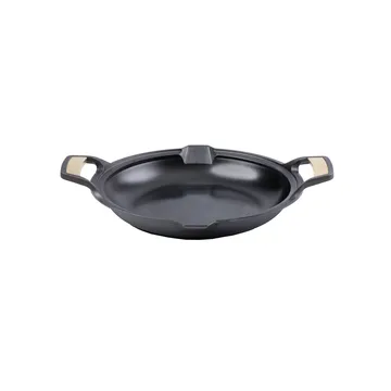 Signature Paella Pan Polished Cast Iron 33 cm - Black - Victoria