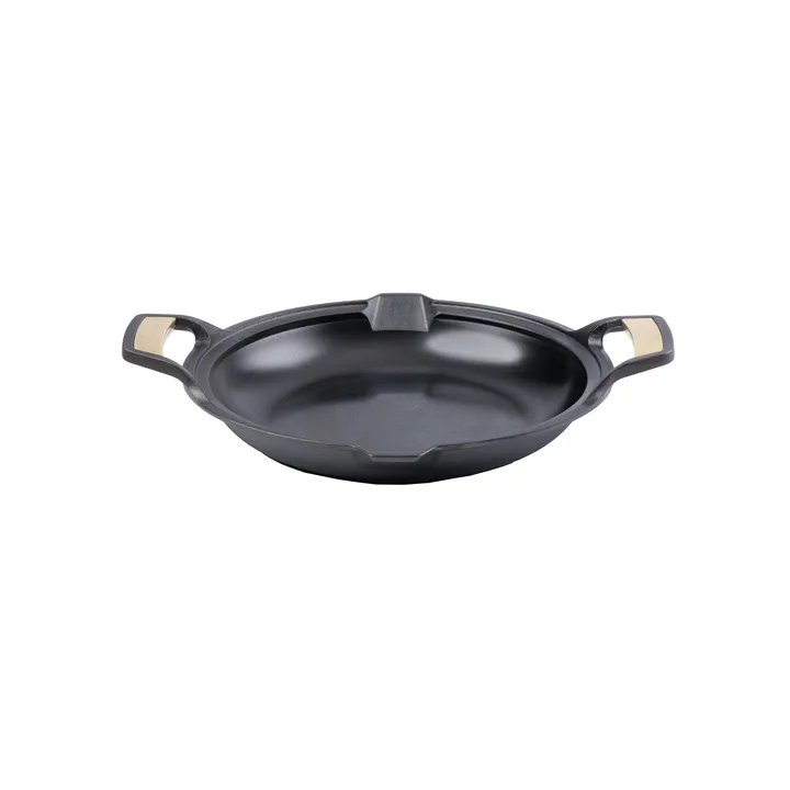 Signature Paella Pan Polished Cast Iron 33 cm - Black - Victoria