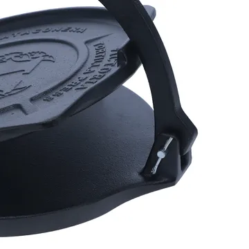 Tortilla iron 16.5 cm cast iron black - Black - Victoria