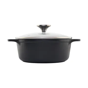 Victoria cast iron casserole with glass lid, enamelled - 1.9 l - Victoria