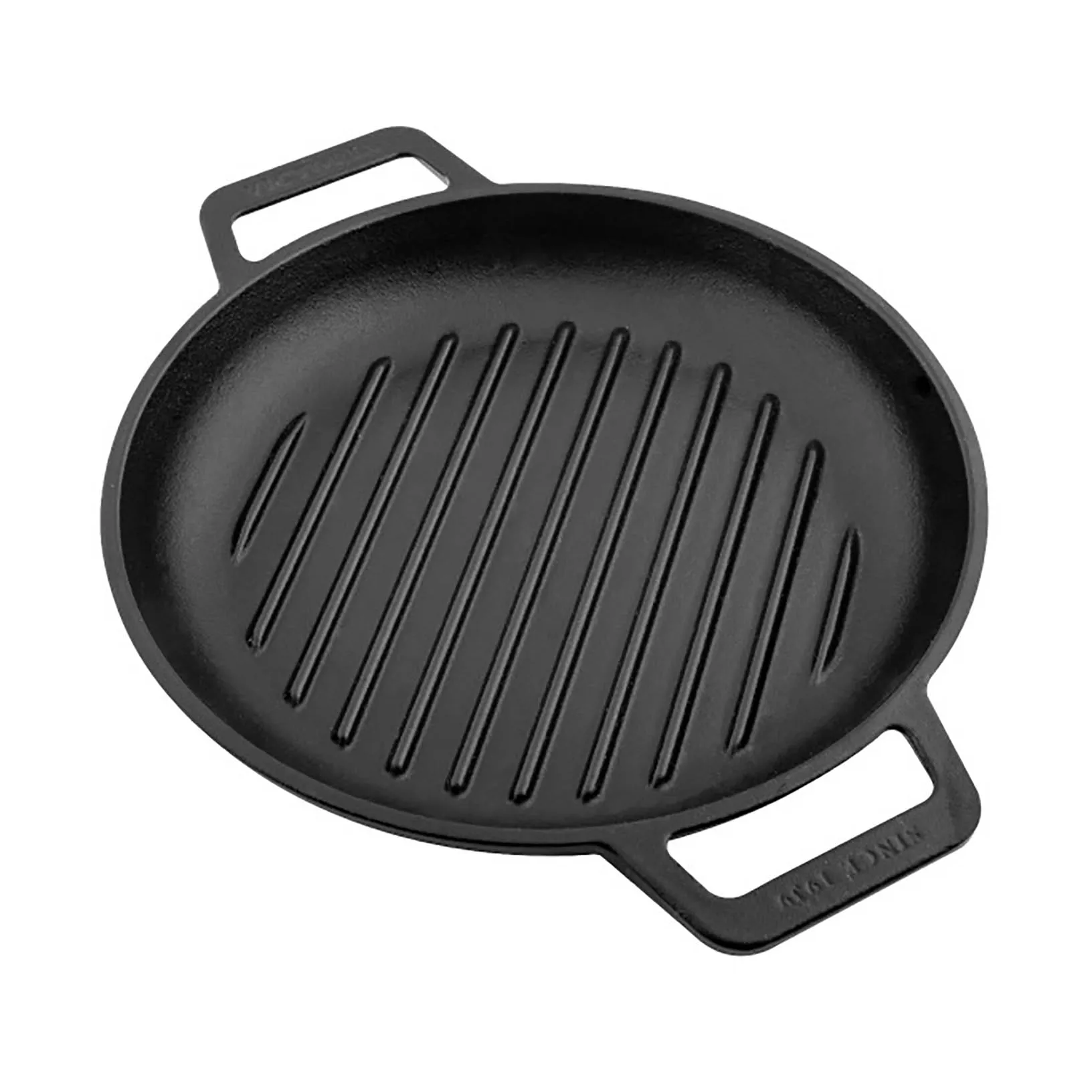 Victoria cast iron grill pan, two handles, enamelled, Ø25 cm Victoria