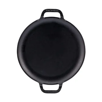 Victoria Comal frying pan two handles pre-seasoned - Ø25 cm → Ø25 cm - Victoria