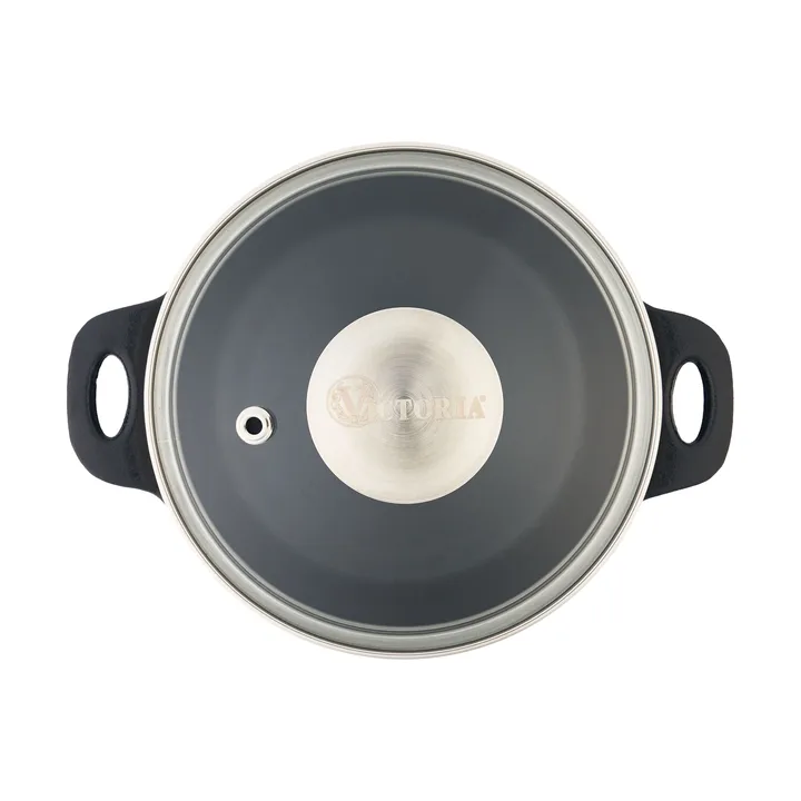 Victoria glass lid with steel knob - Ø14 cm - Victoria