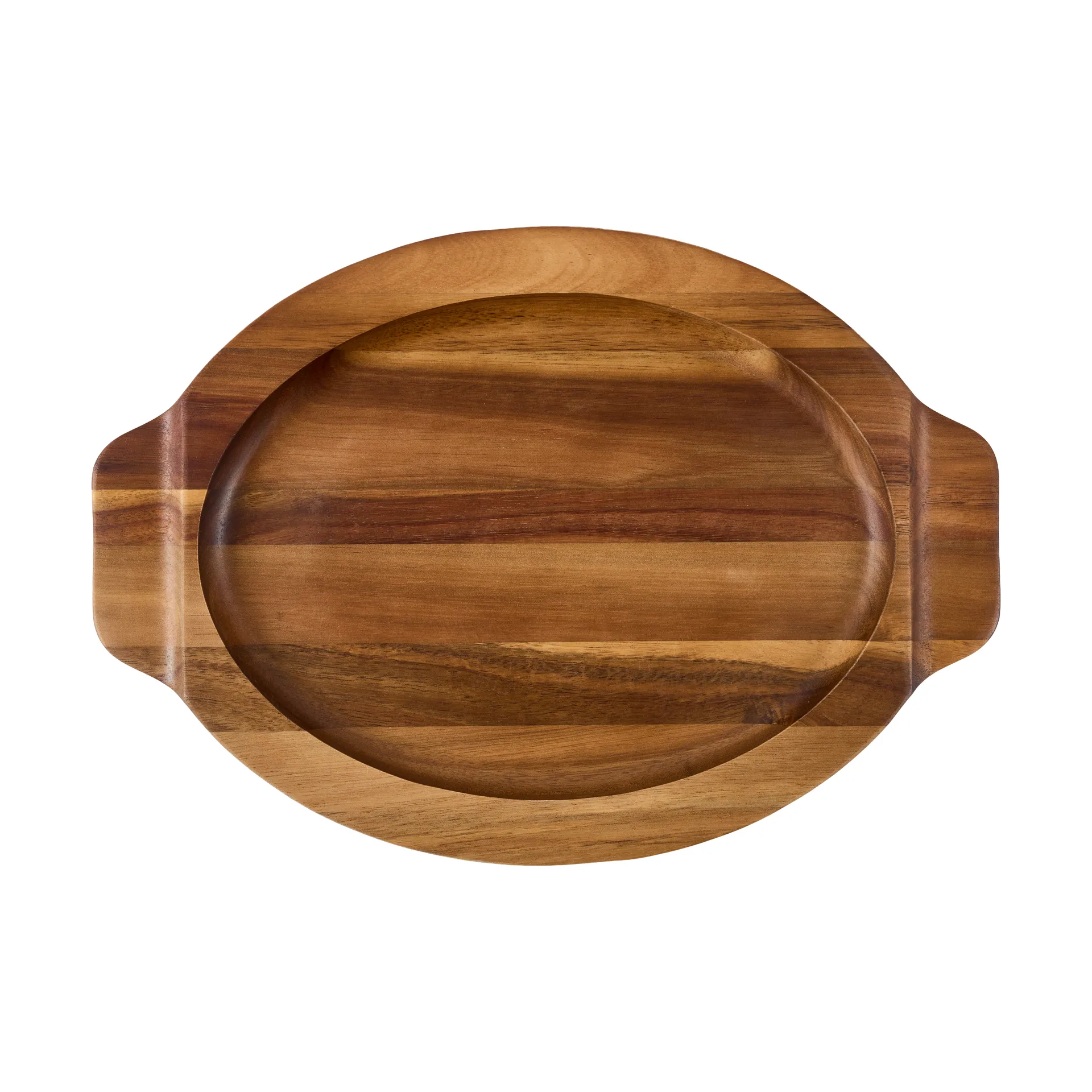 Victoria oval serving platter acacia wood, 29.4x19 cm Victoria