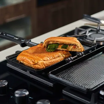 Victoria sandwich maker & panini press pre-seasoned - 34.8x27 cm - Victoria