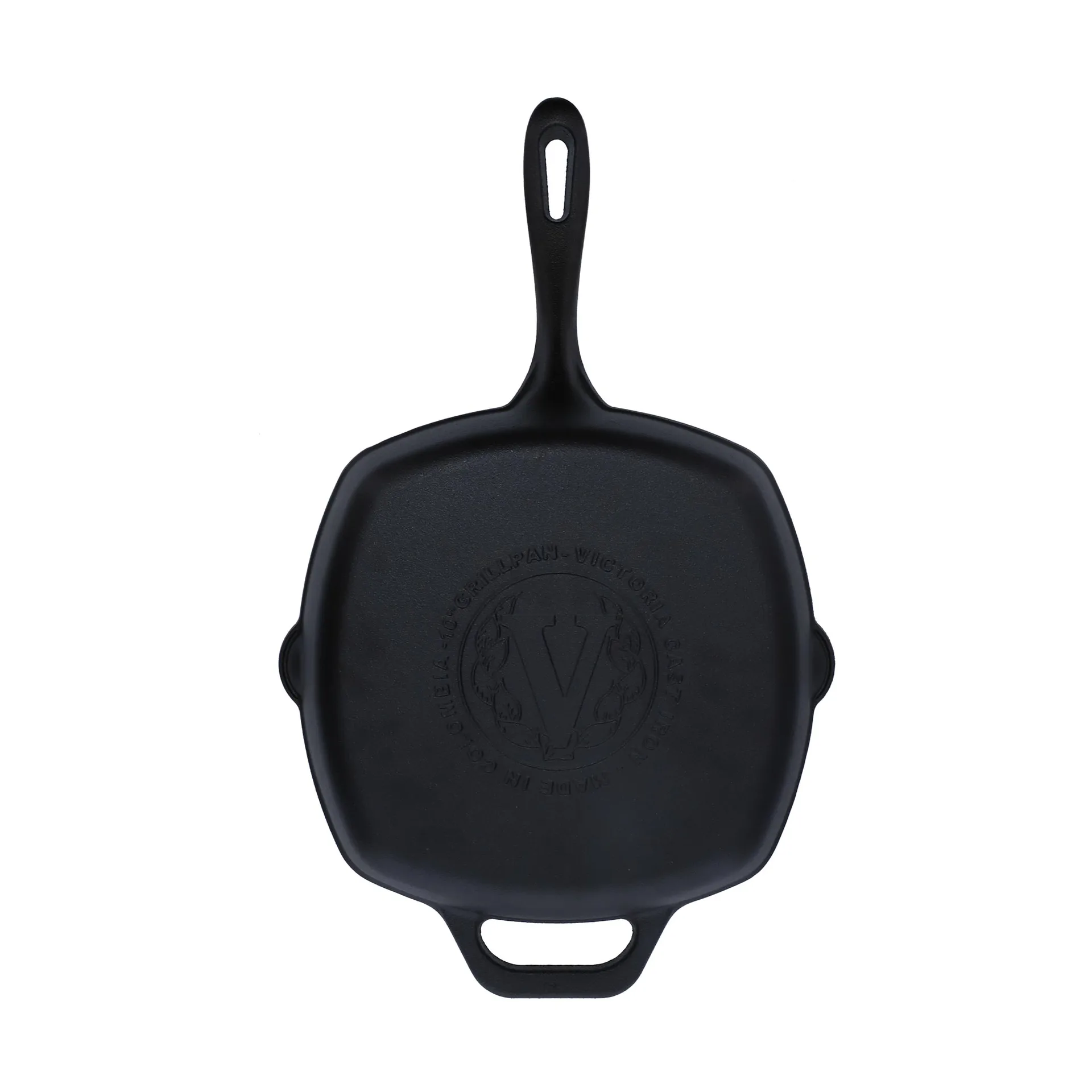 Victoria square cast iron grill pan pre-seasoned, 44.1x28.4 cm Victoria