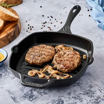 Victoria square grill pan cast iron enameled - 44.1x28.4 cm - Victoria