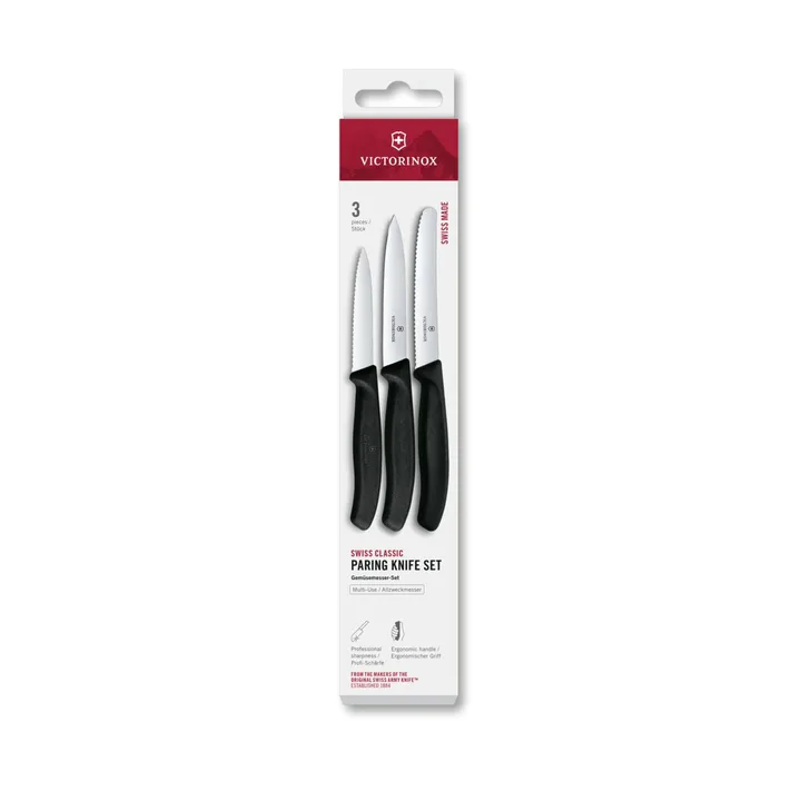 Victorinox Swiss Classic paring knife set, 3 pieces - Black - Victorinox