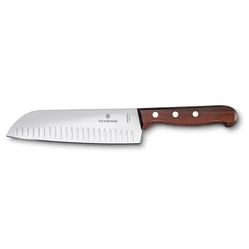 Wood santoku knife fluted blade 17 cm - Stainless steel-maple - Victorinox