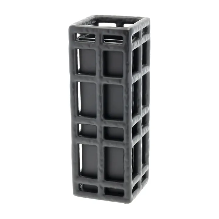 Lyng vase 11x11x30 cm - Black - Villa Collection