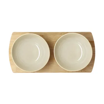 Shoku bamboo tray with 2 bowls - Beige - Villa Collection