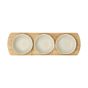 Shoku bamboo tray with 3 bowls - Beige - Villa Collection
