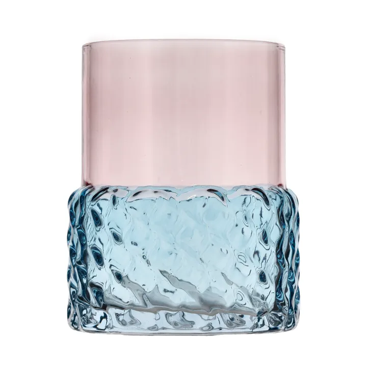 Styles tealight holder Ø7.7x10 cm - Blue-pink - Villa Collection