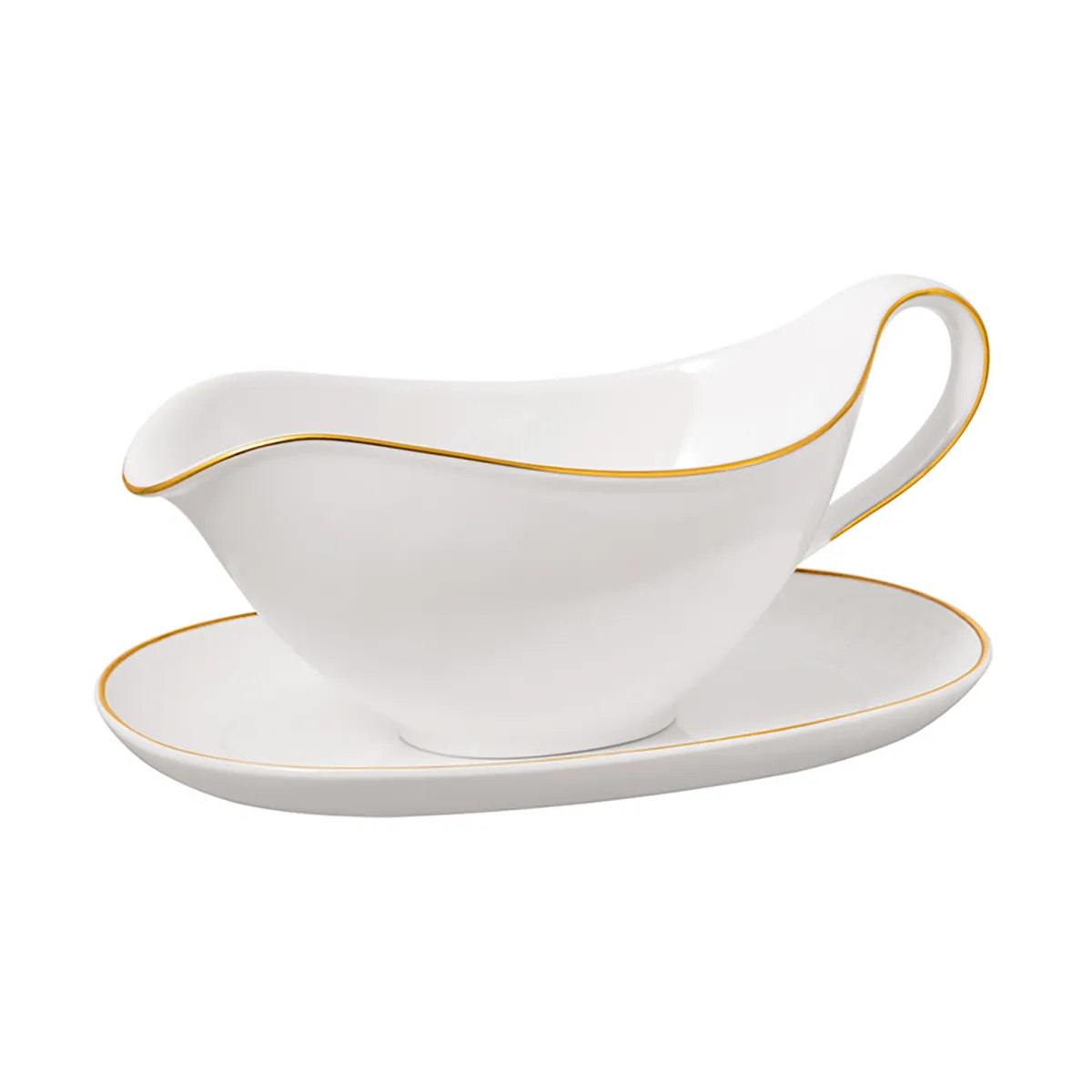 Château Septfontaines gravy boat with saucer 26 cl, White-gold Villeroy & Boch