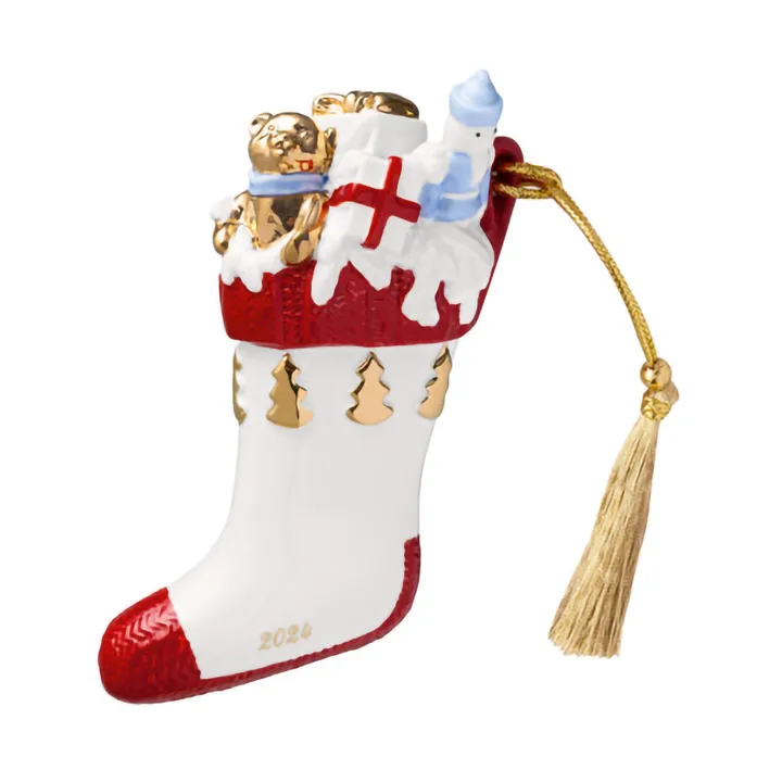 Christmas Classics Christmas ornament boot - White-red - Villeroy & Boch