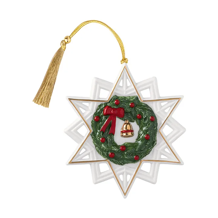 Christmas Classics star ornament - White-Green - Villeroy & Boch