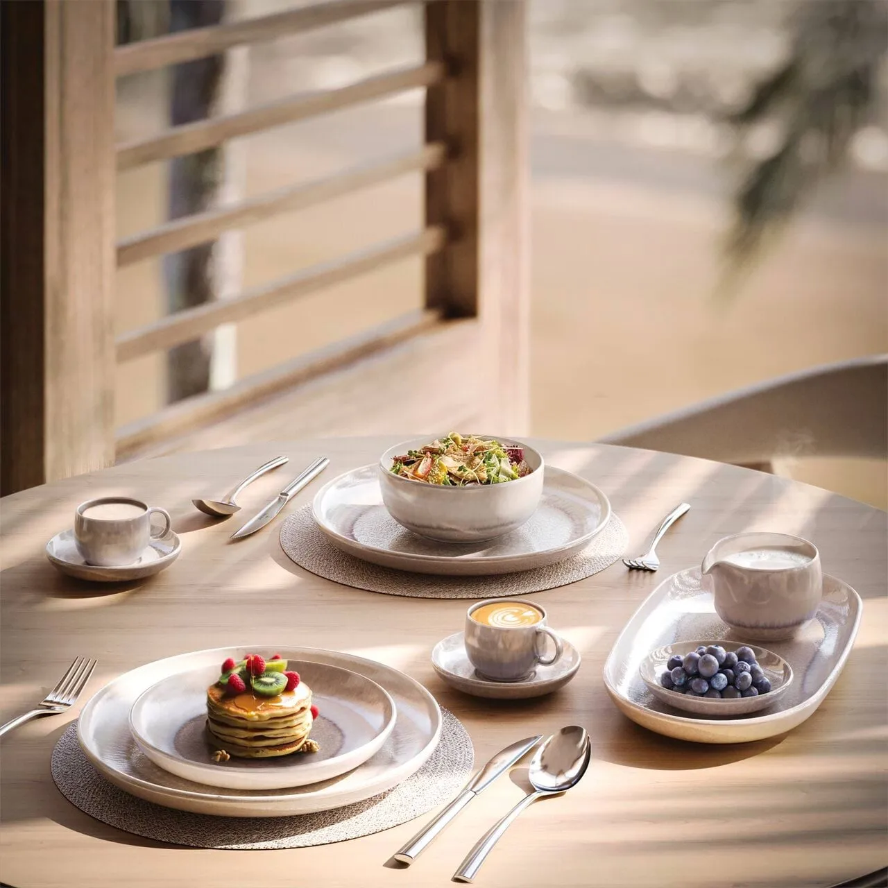 Perlemor Sand serving platter, Beige, 34x20 cm Villeroy & Boch