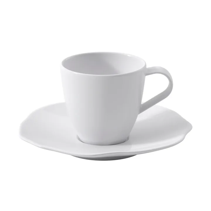 Pura espresso cup with saucer - White, 2 pieces - Villeroy & Boch