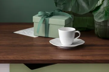 Pura espresso cup with saucer - White, 2 pieces - Villeroy & Boch