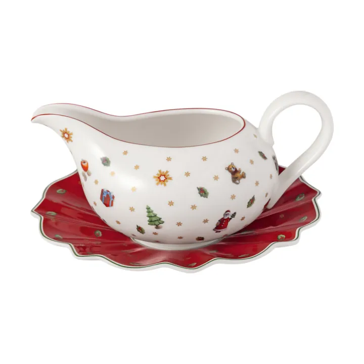 Toy´s Delight sauce pitcher 50 cl with saucer - White-red - Villeroy & Boch