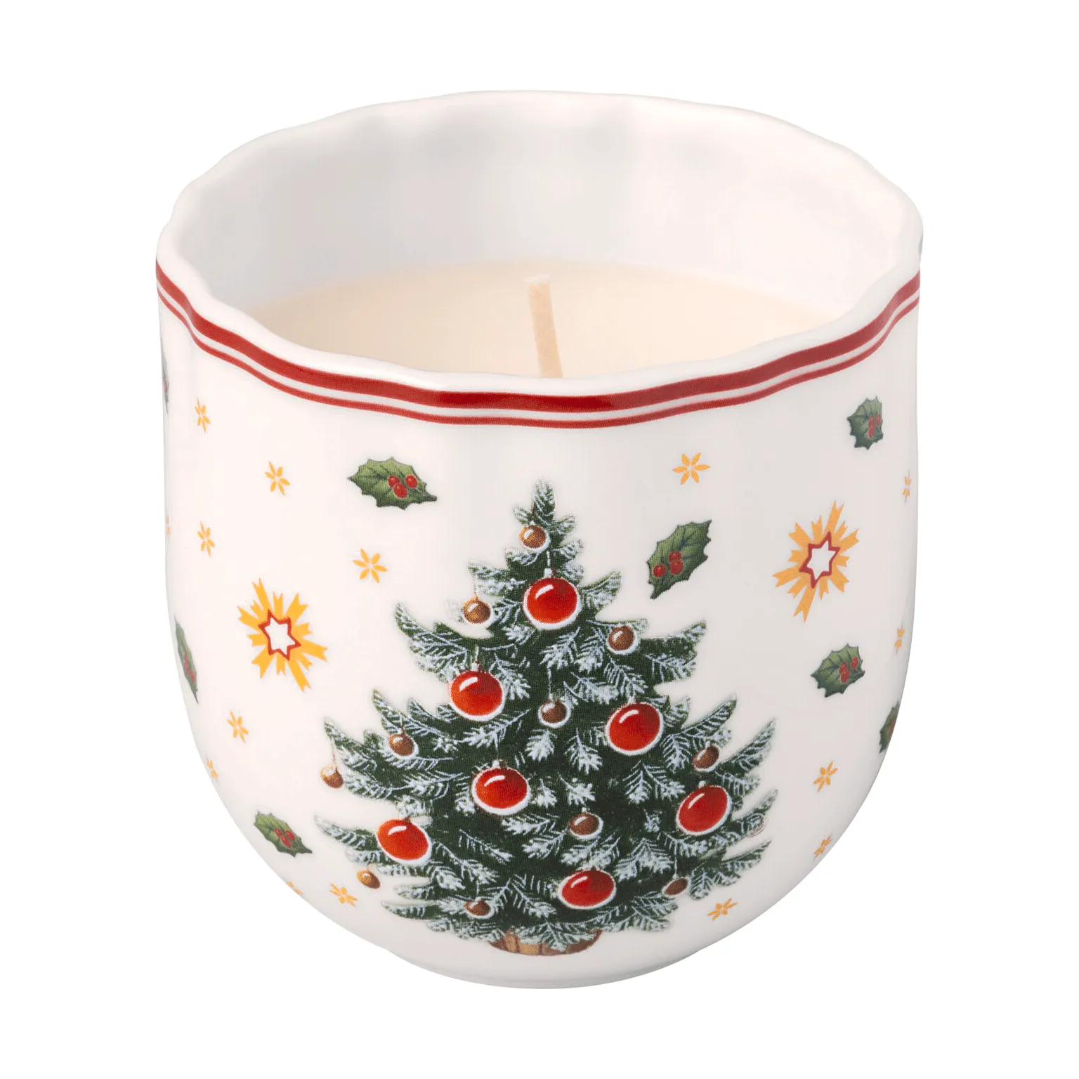 Toy's Delight scented candle, White-red, wood Villeroy & Boch