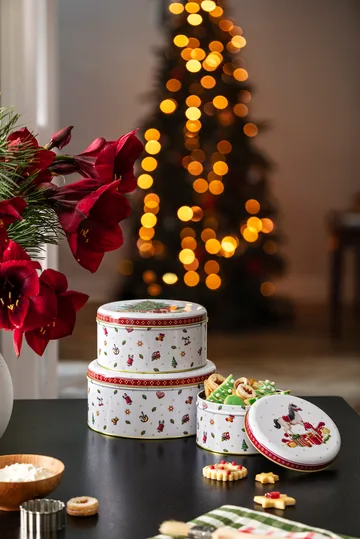 Winter Collage Accessories cookie tin 3-pack - White - Villeroy & Boch